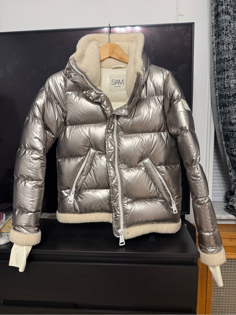 SAM Metallic Winter Puffer Jacket XS